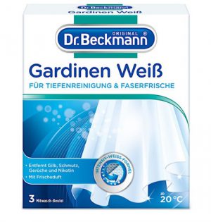 Dr. Beckmann Gardinen Weiß Mitwasch Portionsbeute proszek do firan 3×40 g